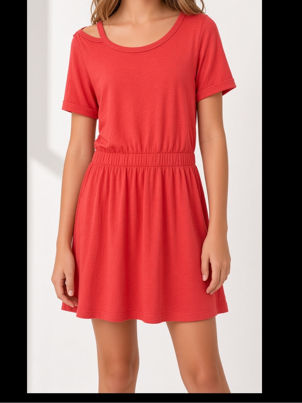 Splendid Girls' Bright Red Casual Short Sleeve Dress size 12